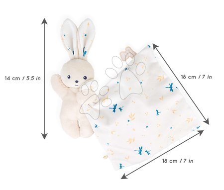 Hračky na mazlení DouDou - Plyšový zajíček k mazlení Rabbit Carré Doudou Kaloo - 5