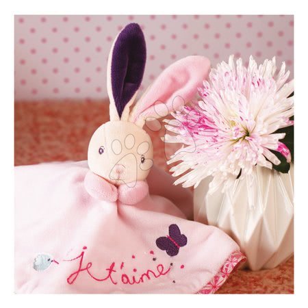 Hračky na mazlení DouDou - Plyšový králíček Petite Rose-Round Doudou Rabbit Love Kaloo - 3