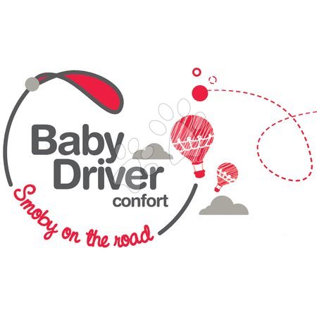 Triciklik 10 hónapos kortól - Tricikli huzattal DeLuxe Baby Driver Comfort Grey Smoby - 11