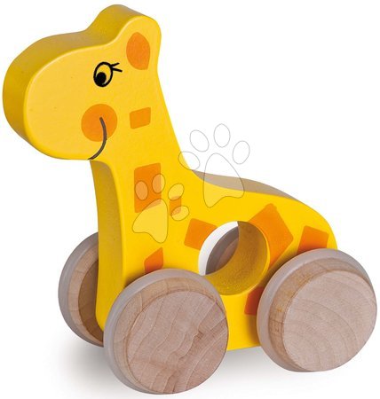  Készségfejlesztő fajátékok - Fa guruló állatka Push along Animals Eichhorn  - 3