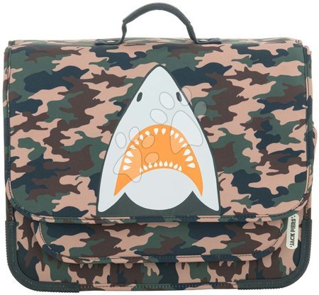 Kreatívne a didaktické hračky - Školská aktovka Schoolbag Paris Large Camo Shark Jack Piers