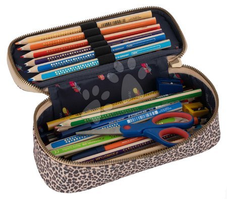 Školní potřeby - Školní penál Pencil Box Leopard Cherry Jeune Premier_1