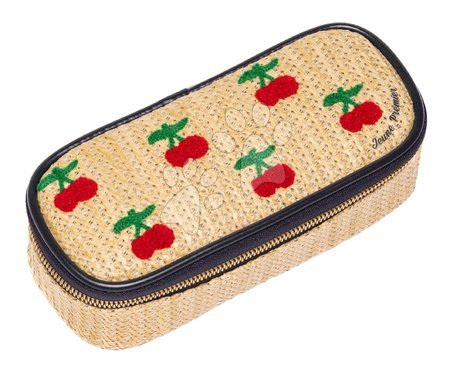 Kreativní a didaktické hračky - Školní penál Pencil Box Raffia Cherry Jeune Premier