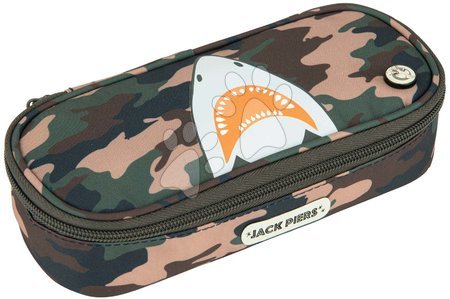 Školské potreby - Školský peračník Pencil Case Camo Shark Jack Piers