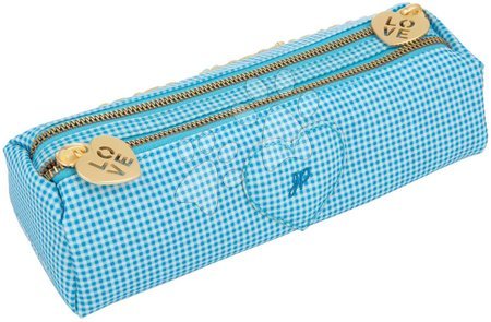 Školské peračníky - Školský peračník Pencil Case Double Vichy Love Blue Jeune Premier_1