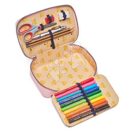 Školské peračníky - Školský peračník Pencil Box Filled Cherry Pompon Jeune Premier - 2