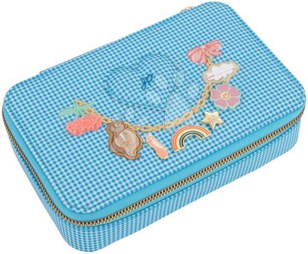 Jako ve škole - Školní penál Pencil Box Filled Vichy Love Blue Jeune Premier