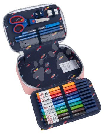 Školní penály - Školní penál Pencil Box Filled Cherry Pompon Jeune Premier - 1