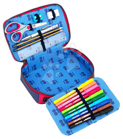 Školské peračníky - Školský peračník Pencil Box Filled Supercats Jeune Premier ergonomický luxusné prevedenie 20*7 cm_1