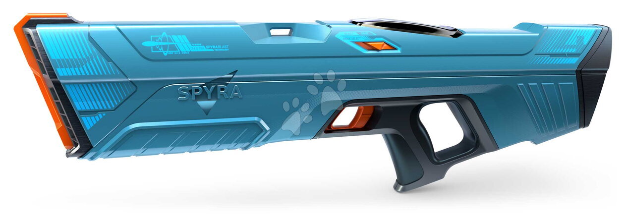 Vodné pištoľky - Vodná pištoľ plne elektronická s automatickým nabíjaním SpyraFour Blue Spyra - 2