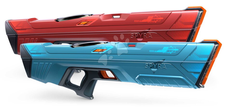 Pistolets à eau - Pistolets à eau entièrement électroniques avec recharge automatique SpyraFour Blue Red Spyra