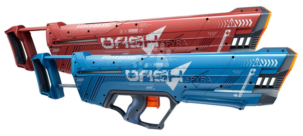 Hračky a hry na záhradu od výrobcu SPYRA - Vodné pištole s mechanickým nabíjaním SpyraDash Blue Red Spyra