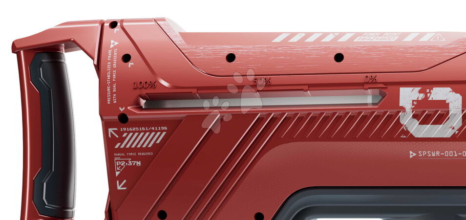 Vodní pistolky - Vodní pistole s mechanickým nabíjením SpyraDash Red Spyra - 3