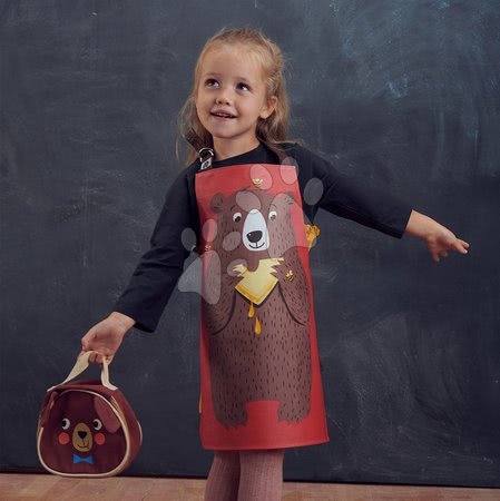 Zástěry pro děti - Zástěra pro děti medvěd Fred The Bear Cotton Apron ThreadBear - 2