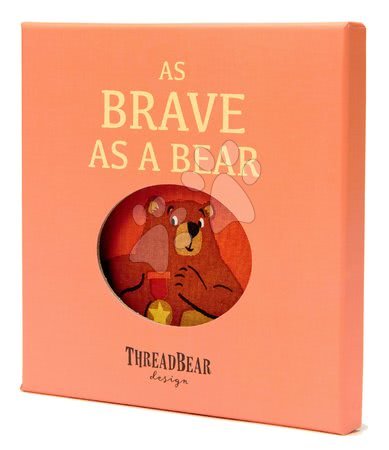 Hračky pro nejmenší - Textilní knížka Brave as a Bear Rag Book ThreadBear_1