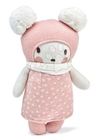 Handrové bábiky - Bábika pletená biela Baby Bella Knitted Doll ThreadBear