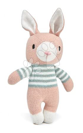 Hadrové panenky - Panenka pletená zajíček Finbar Hare Knitted Baby Doll ThreadBear