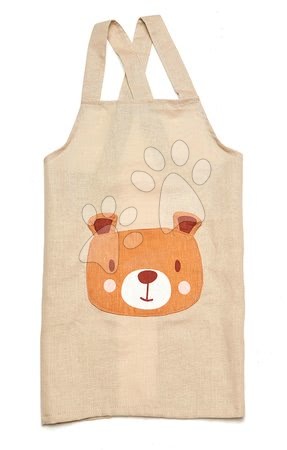 Zástěry pro děti - Zástěra pro děti Medvěd Bear Linen Cotton Apron ThreadBear