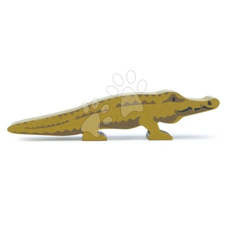 Dřevěné didaktické hračky - Dřevěný krokodýl Crocodile Tender Leaf Toys