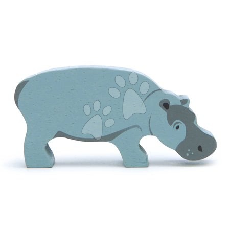 Jucării din lemn  - Hipopotam din lemn Hippopotamus Tender Leaf Toys