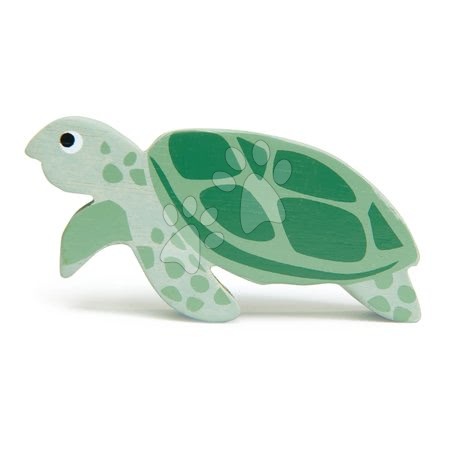 Dřevěné hračky - Dřevěná želva Sea Turtle Tender Leaf Toys