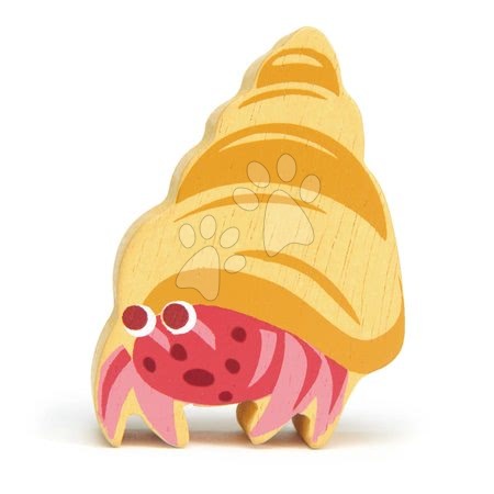 Jucării din lemn  - Crab-pustnic din lemn Hermit Crab Tender Leaf Toys