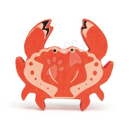 Dřevěné didaktické hračky - Dřevěný mořský krab Crab Tender Leaf Toys