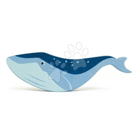 Dřevěné hračky - Dřevěná velryba Whale Tender Leaf Toys