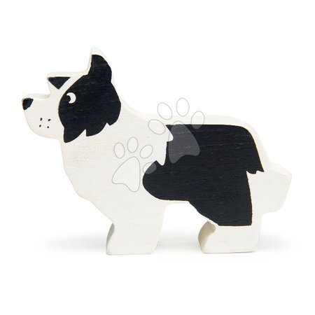 Dřevěné hračky - Dřevěný pejsek English Shepherd Dog Tender Leaf Toys