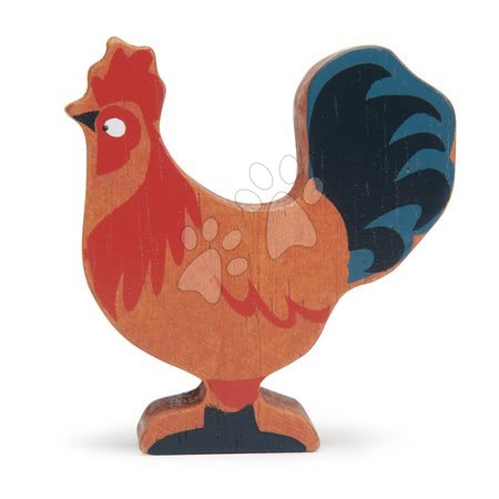 Jucării din lemn  - Cocoș din lemn Rooster Tender Leaf Toys