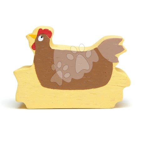 Jucării din lemn  - Găină din lemn Chicken Tender Leaf Toys