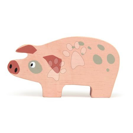 Dřevěné hračky - Dřevěné prasátko Pig Tender Leaf Toys