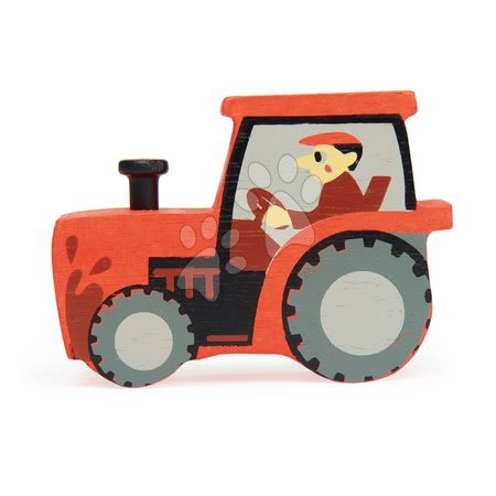 Fa gyerekjátékok - Fa traktor Tractor Tender Leaf Toys