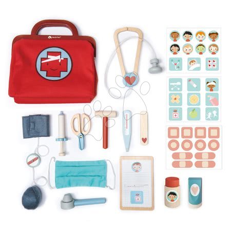Fajátékok szerepjátékhoz - Fa orvosi táska Doctor's Bag Tender Leaf Toys - 1