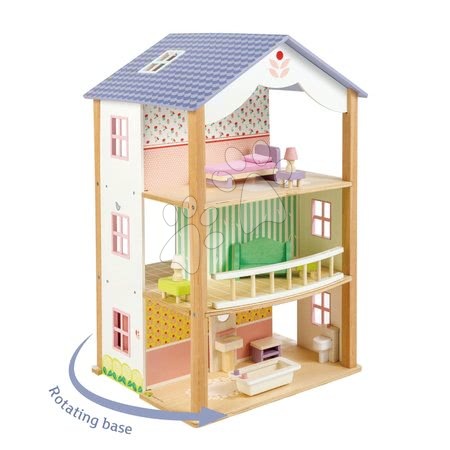 Căsuțe pentru păpuși din lemn - Casă de păpușă din lemn Bluebird Villa Tender Leaf Toys - 5