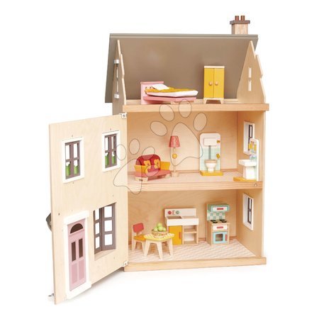Dřevěné domky pro panenky - Dřevěný městský domeček pro panenku Foxtail Villa Tender Leaf Toys_1