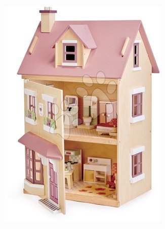 Holzhäuser für Puppen - Stadtspielhaus für eine Puppe aus Holz Foxtail Villa Tender Leaf Toys - 4