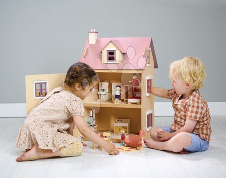 Holzhäuser für Puppen - Stadtspielhaus für eine Puppe aus Holz Foxtail Villa Tender Leaf Toys - 7