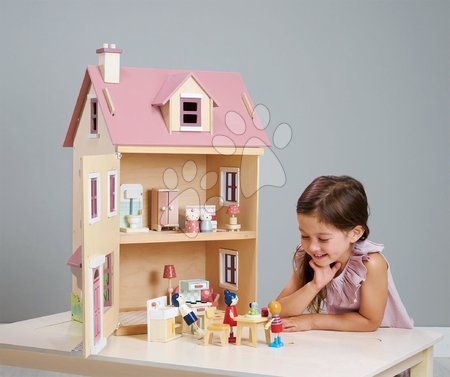 Holzhäuser für Puppen - Stadtspielhaus für eine Puppe aus Holz Foxtail Villa Tender Leaf Toys - 8