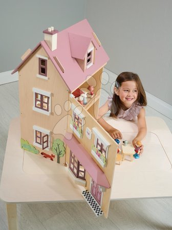 Holzhäuser für Puppen - Stadtspielhaus für eine Puppe aus Holz Foxtail Villa Tender Leaf Toys - 9