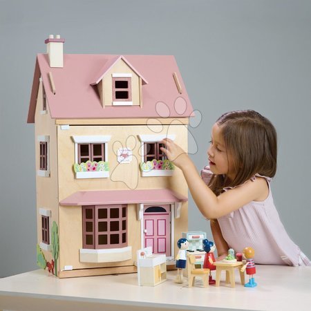 Holzhäuser für Puppen - Stadtspielhaus für eine Puppe aus Holz Foxtail Villa Tender Leaf Toys - 11