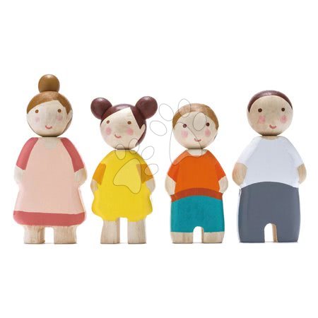 Dřevěné domky pro panenky - Dřevěné postavičky rodina The Leaf Family Tender Leaf Toys
