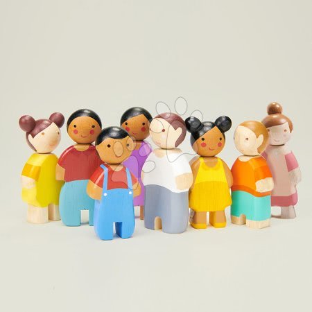 Fa babaházak  - Fa figurák Sunny család Doll Family Tender Leaf Toys_1