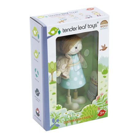 Hračky pro děti od 3 do 6 let - Dřevěná postavička máma s miminkem Mrs. Goodwood Tender Leaf Toys_1