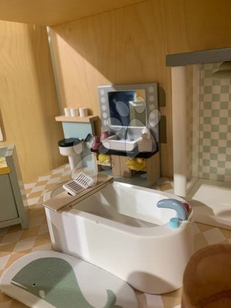 Dřevěné domky pro panenky - Dřevěná koupelna Dovetail Bathroom Set Tender Leaf Toys_1