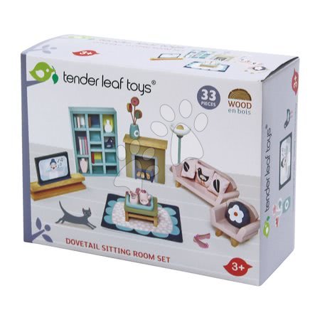 Fa babaházak  - Fa bútorok nappaliba Dovetail Sitting Room Set Tender Leaf Toys - 1