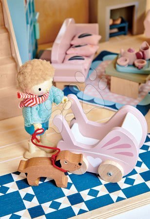 Dřevěné domky pro panenky - Dřevěný pokoj pro miminko Dovetail Nursery Set Tender Leaf Toys_1