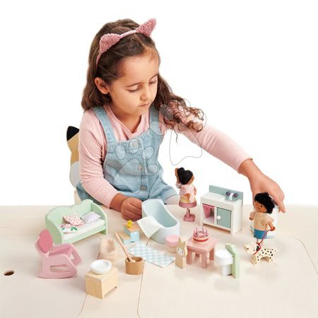 Drevené domčeky pre bábiky - Drevený nábytok pre bábiku Countryside Furniture Set Tender Leaf Toys_1