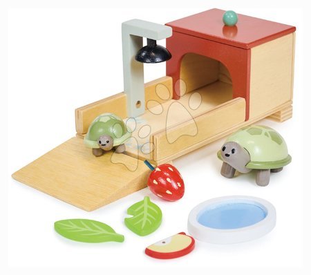 Lesene hišice za figurice - Lesena hišica za želvice Tortoise Pet Set Tender Leaf Toys