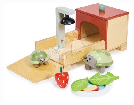 Dřevěné domky pro panenky - Dřevěný domeček pro želvy Tortoise Pet Set Tender Leaf Toys - 2
